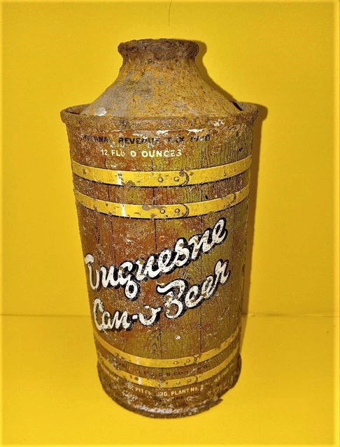 Off grade Duquesne Can-O-Beer PA Cone Top  Beer Can.