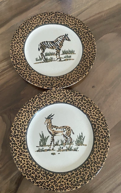 Geneviève Lethu Plate Dish Stoneware Zebra Tanganyika Lake 1996