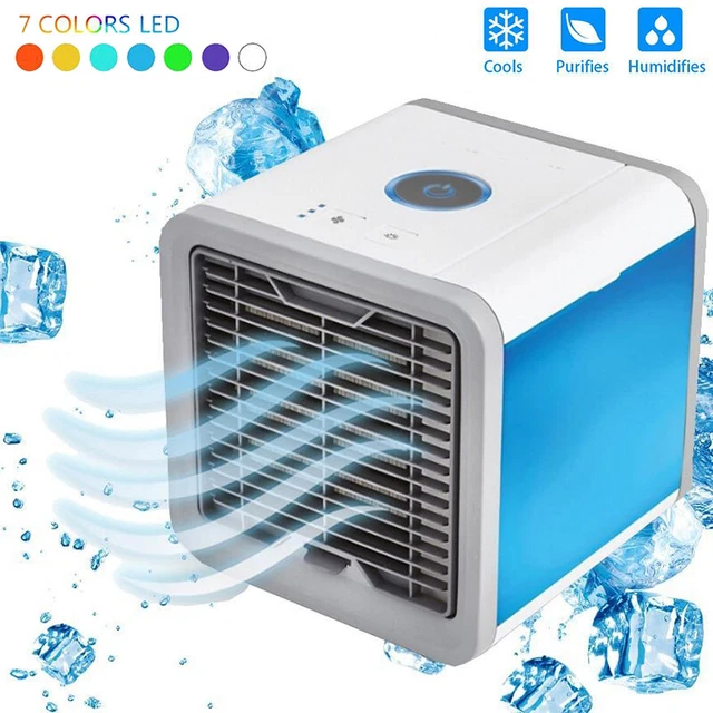 Mini Rafraîchisseur D'air Climatiseur 3 en1 Ventilateur Humidificateur Autonome