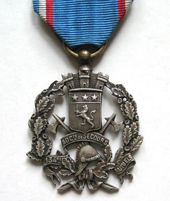 Médaille SOCIETE SECOURS MUTUELS LA BOURRINE 1886 En Argent - Décoration Historique Vendée, Occasion