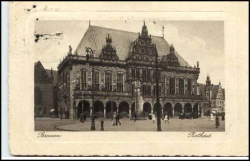 BREMEN Rathaus 1925 Bedarfs-AK nach Magdeburg gelaufen, alte Postkarte
