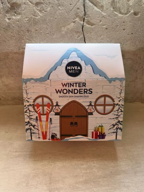 Winter Wonders Nivea Herren glattes Hautrasur-Duo, Geschenkset, Gel und Pfostenbalsam 2