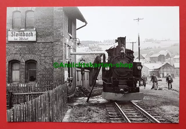 DDR Eisenbahn Foto DR Dampflok BR 99 1582-6 am Bw Steinbach bei Jöhstadt ( 24187