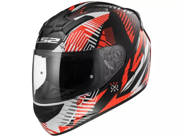 LS2 Integralhelm FF352 Rookie Infinite | Schwarz-Rot | Motorradhelm aus HPTT