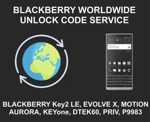 Blackberry Unlock Code Service, Worldwide, All Models