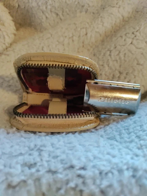 🔥🔥Vintage Gillette Double Sided Edge Razor Shaver SILVER with the CASE⭐⭐