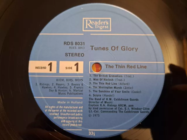 Various - Tunes Of Glory - The Thin Red Line - LP - Reader's Digest - RDS 8031 3