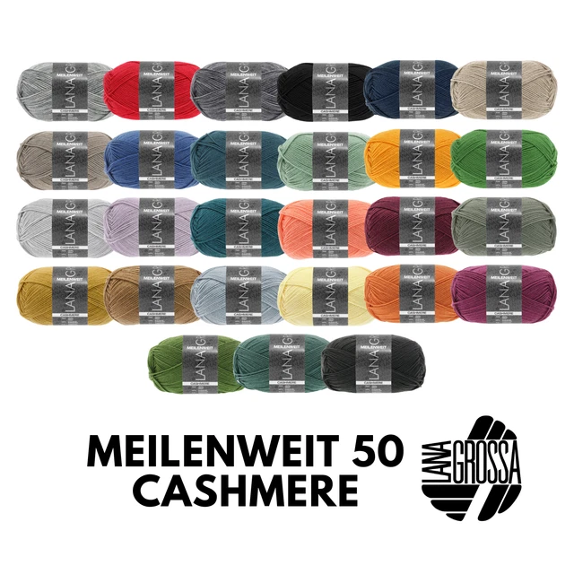 Lana Grossa MEILENWEIT 50g CASHMERE weiches 4-fach Sockengarn mit Kaschmir 210m