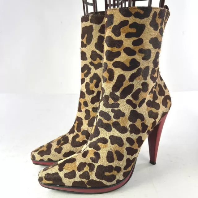 Carlos by Carlos Santana Fuse Women's Calf Hair Boot US 8.5 M Leopard High heels