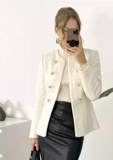 Zara women textured blazer - Gem