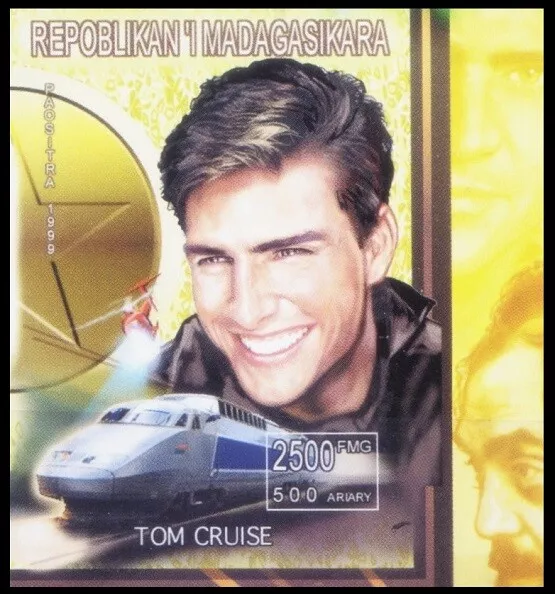 Madagascar 1999 MNH Imperf, Actors, Film, Cinema, Train, Tom Cruise - Cinderella