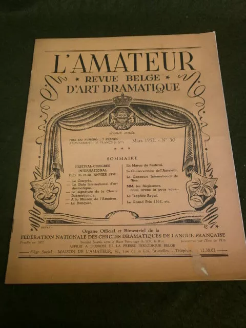 Theatre - L'amateur #30 - 1952 - Modern Theatre