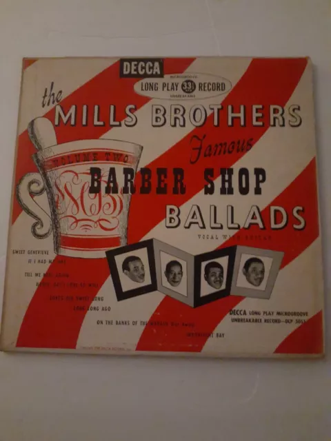 THE MILLS BROTHERS-Famous Barber Shop Ballads-Vol. 2 (1949) DECCA A-742  78 RPM