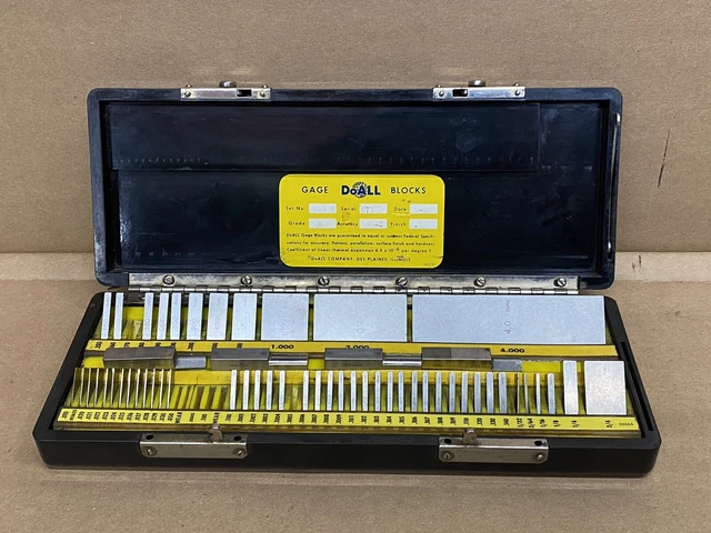 DoAll Precision Gage Block Set 0.010”- 4.000” Grade Set No. 540R