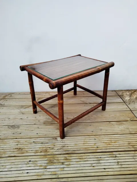 Antique Art deco bamboo side/coffee table