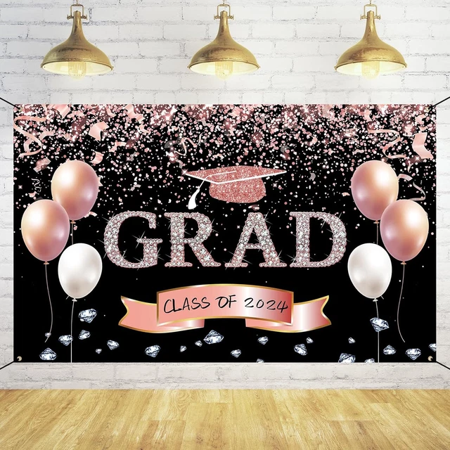 2024 GRADUATION DECORATIONS Class of 2024 Rose Gold, Pink Graduation