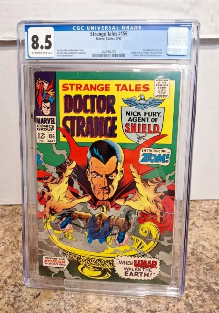 Strange Tales 156 CGC 8.5 OWW Pages (1st app of Zom)-Silver Age Dr. Strange!