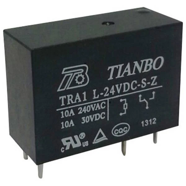 TIANBO ELECTRONICS 1366494 TRA1 L-24VDC-S-Z Relè per PCB 24 V/DC 12 A 1 ...