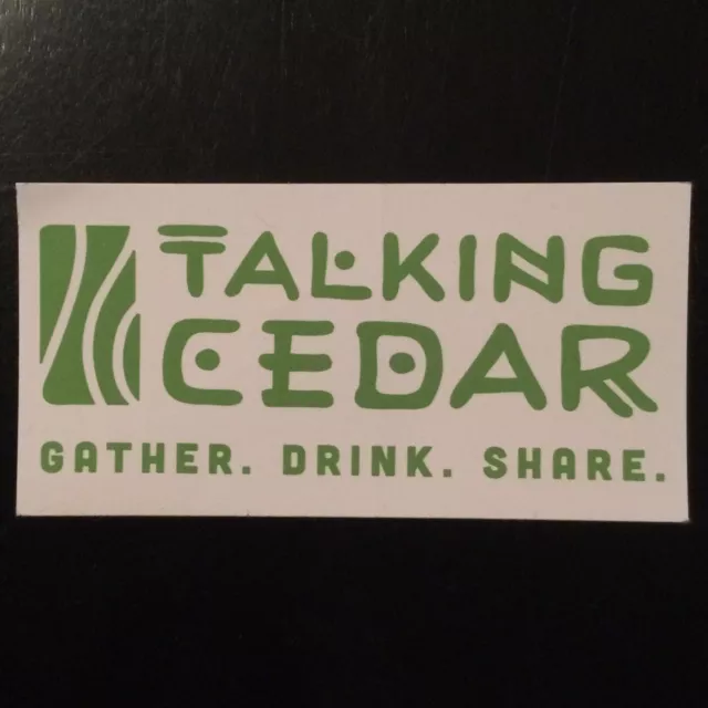 Talking Cedar Brewing Company STICKER Craft Beer Brewery Grand Mound Washington
