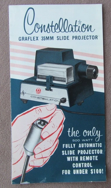Vintage Constellation Graflex 35mm Slide Projector Brochure Features Prices