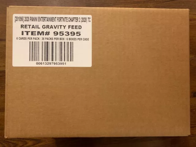 Fortnite Cards Panini Series 2 Gravity Feed 6 Box CASE 36 packs/BOX USA NEW