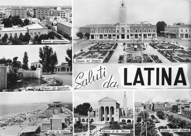 Al13-18B) Saluti Da Latina Vedute Viaggiata
