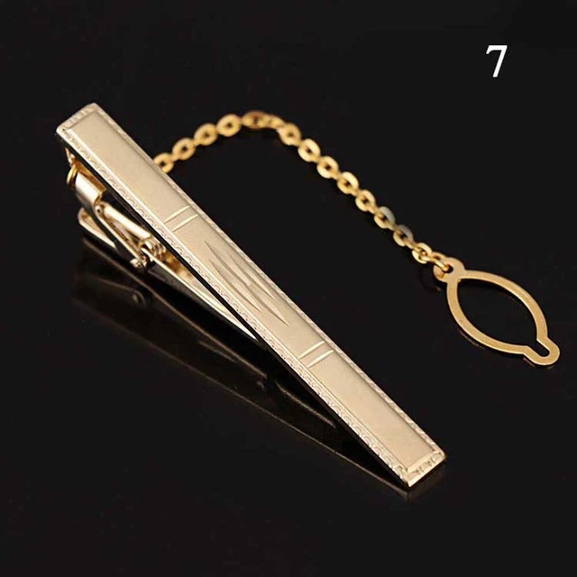 Clip Cravatta Colore 7 Clip Short Pin Fibbia Uomo Gioielli Classici Business