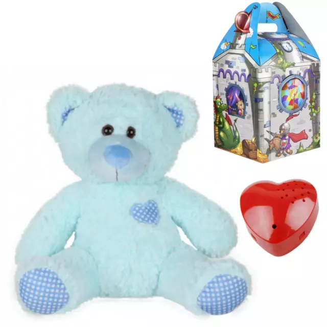 Voice Recording Teddy Bear - 60 Second Recorder - Keepsake Gift - Blue 40cm/16"