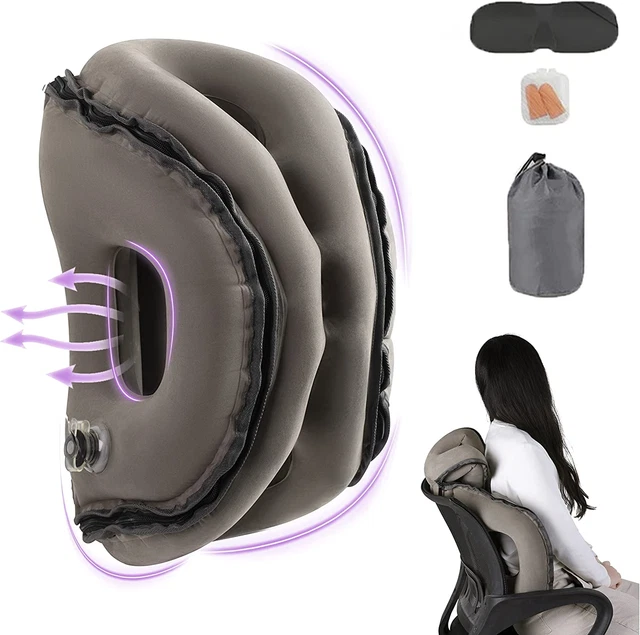 Kimiandy Inflatable Travel Pillow,Inflatable Neck Air Pillow for Sleeping to Avo