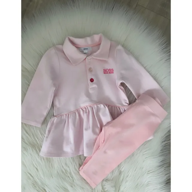 Hugo Boss Baby Girls Outfit Set Size 6m 3-6 Months Designer