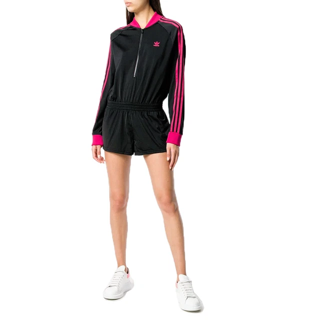 Adidas Originals Lf Tuta Onepiece Intera Tracciare Top Pantaloncini Nero Fucsia