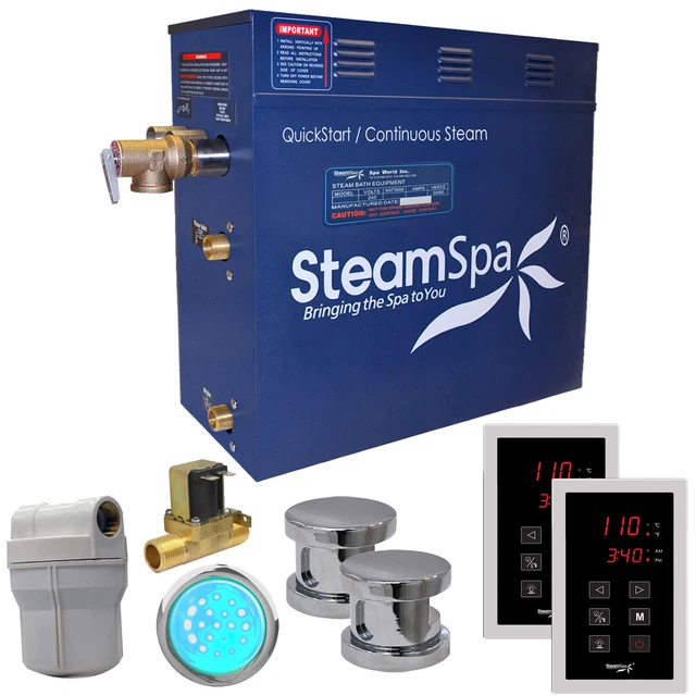 Generador de baño de vapor SteamSpa RYT1050-A Royal 10.5 KW QuickStart - cromado