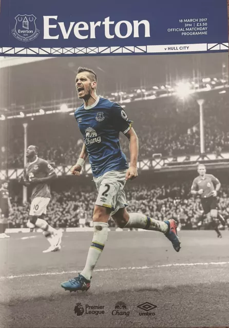*Mint* Everton V Hull City Official Pl Football Programme 19/03/17