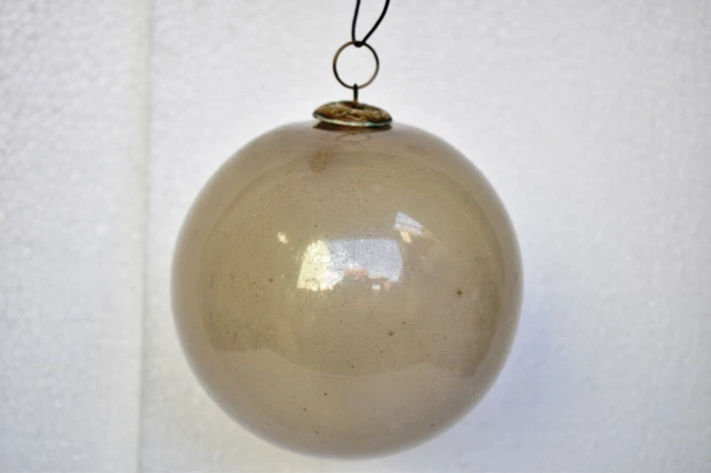 ANCIENNE BOULE ALLEMANDE ornements boule en verre mercure laiton