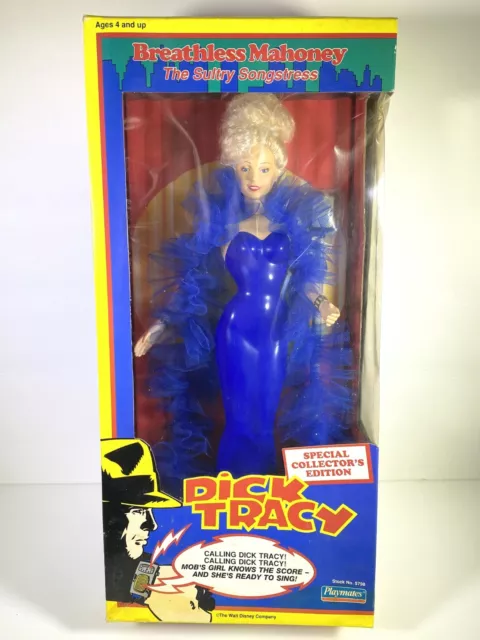 Nib 1990 Dick Tracy Doll 14" Playmates Breathless Mahoney The Sultry Songstress