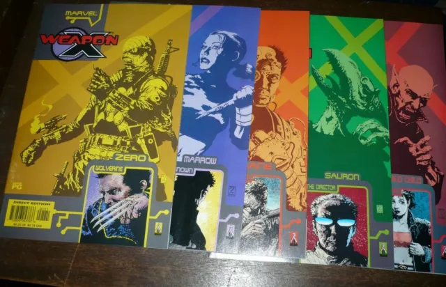 WEAPON X: The Draft #1-2-3-4-5 Marvel 2002 ZER-WILD-CHILD-SAURON-MARROW-KANE