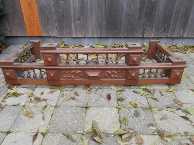 L Hand Carved Wood Reclaimed Pediment Spindles Ornate Over door Architectural
