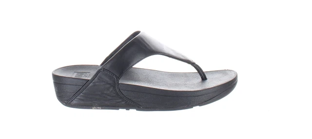 FitFlop Womens I88 Black Flip Flops Size 8 (6368391)