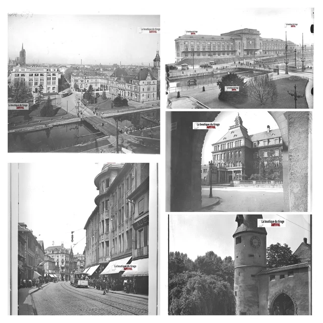Plaque De Verre Photo Ancienne 13x18 Cm - Positif Noir Et Blanc - Colmar Douane