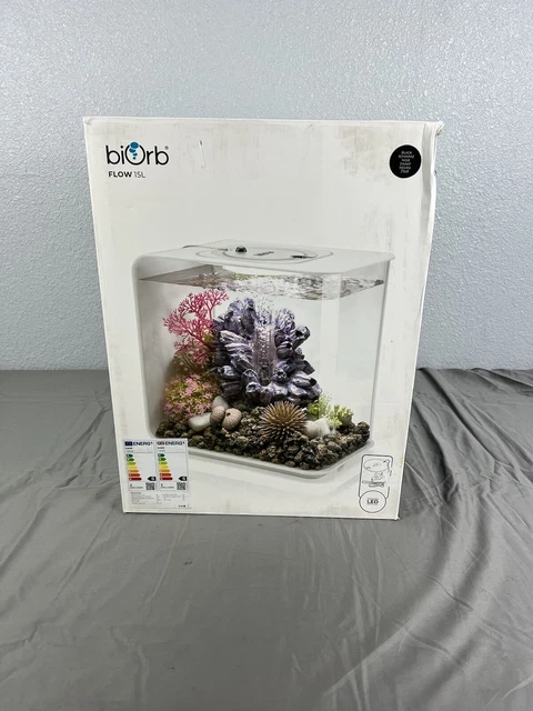 BiOrb FLOW 15 Liter (4 Gallon) w/ LED Fixture 12.4 x 8.2 x 11.8 inches