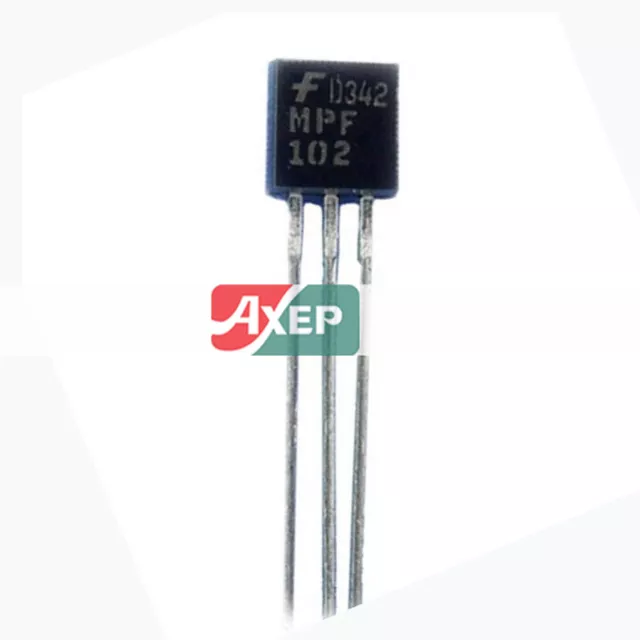 A● 10 Pcs MPF102 MPF102G TO-92 JFET 25V 10mA Transistor 5.33x5.2x4.19mm