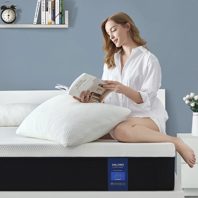 Molblly 8"10"12"Gel Memory Foam Mattress Twin Full Queen King Size Bed In A Box