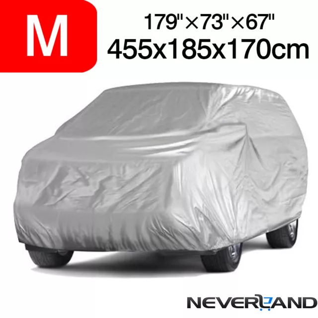 Medium Full Car Cover Rain UV Protection Waterproof Outdoor Breathable Universal