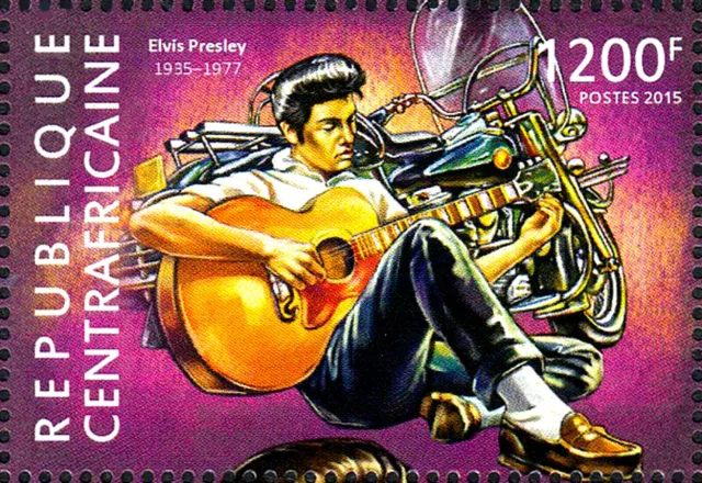 MNH Elvis Presley Sänger Usa Musik Schauspieler Tv Kino Gitarre Motorrad / 137