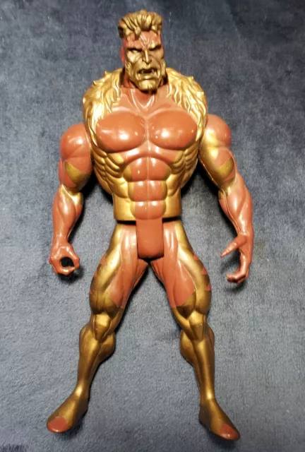 Marvel X-Men GOLD SABRETOOTH 10" Action Figure | ToyBiz 1993 Limited Edition VG