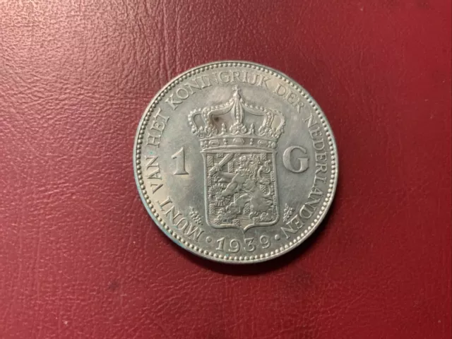 Niederlande 1 Gulden 1939 Silber