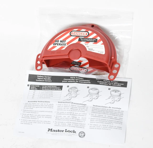 Master Lock Safety Series Valve Handle Lockout Cover 481 Lot of 6
