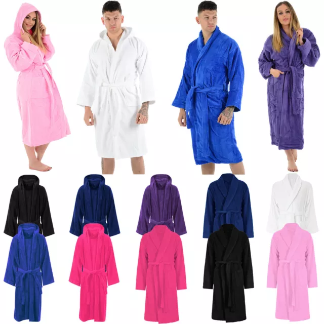 Luxury Egyptian Cotton Bath Robe Towelling Dressing Gown Velour Terry Towel Soft