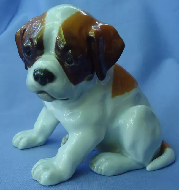 SAINT BERNARD ST. BERNARD NEWFOUNDLAND HEUBACH GERMANY DOG MARKED figurine