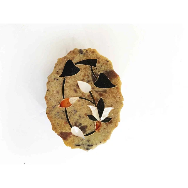 Inlaid Mother of Pearl Stone Small Trinket Box